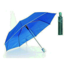 Paraguas con apertura automática sólida de 3 secciones con bordes (YS-3FA22083520R)